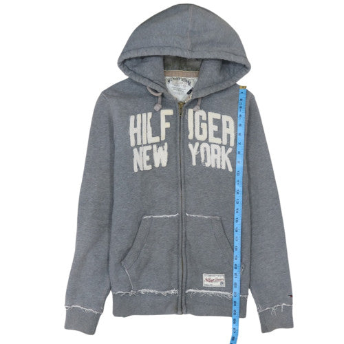 Hilfiger Denim Men's Grey Full Zip Hoodie L Hooded Sweatshirt