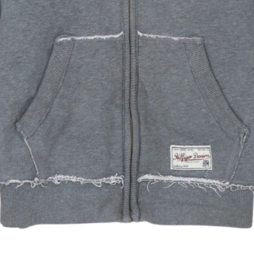 Hilfiger Denim Men's Grey Full Zip Hoodie L Hooded Sweatshirt