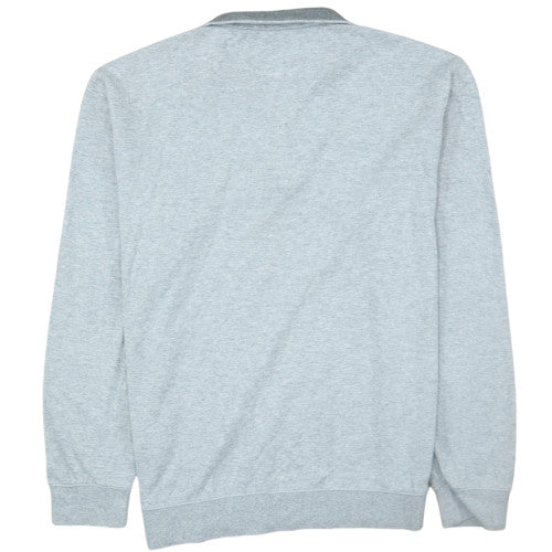 Ralph Lauren Men's Grey 1/4 Zip Collared Sweatshirt Size L