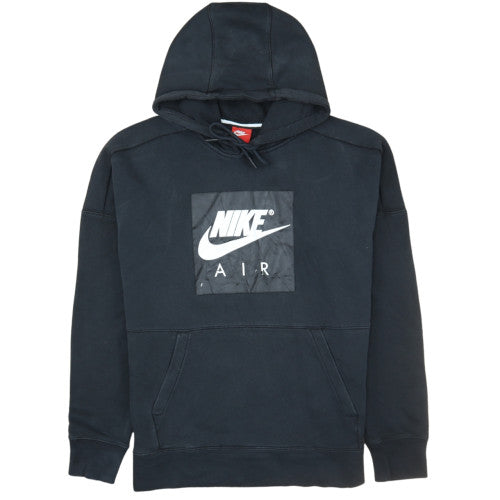 Nike Men's Black Pullover Hoodie M Logo Fleece Sweatshirt
