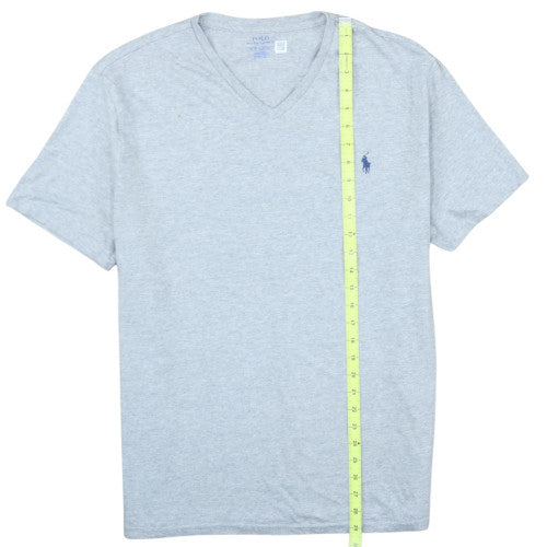 Polo Ralph Lauren Men's Grey V-Neck Cotton T-Shirt XL