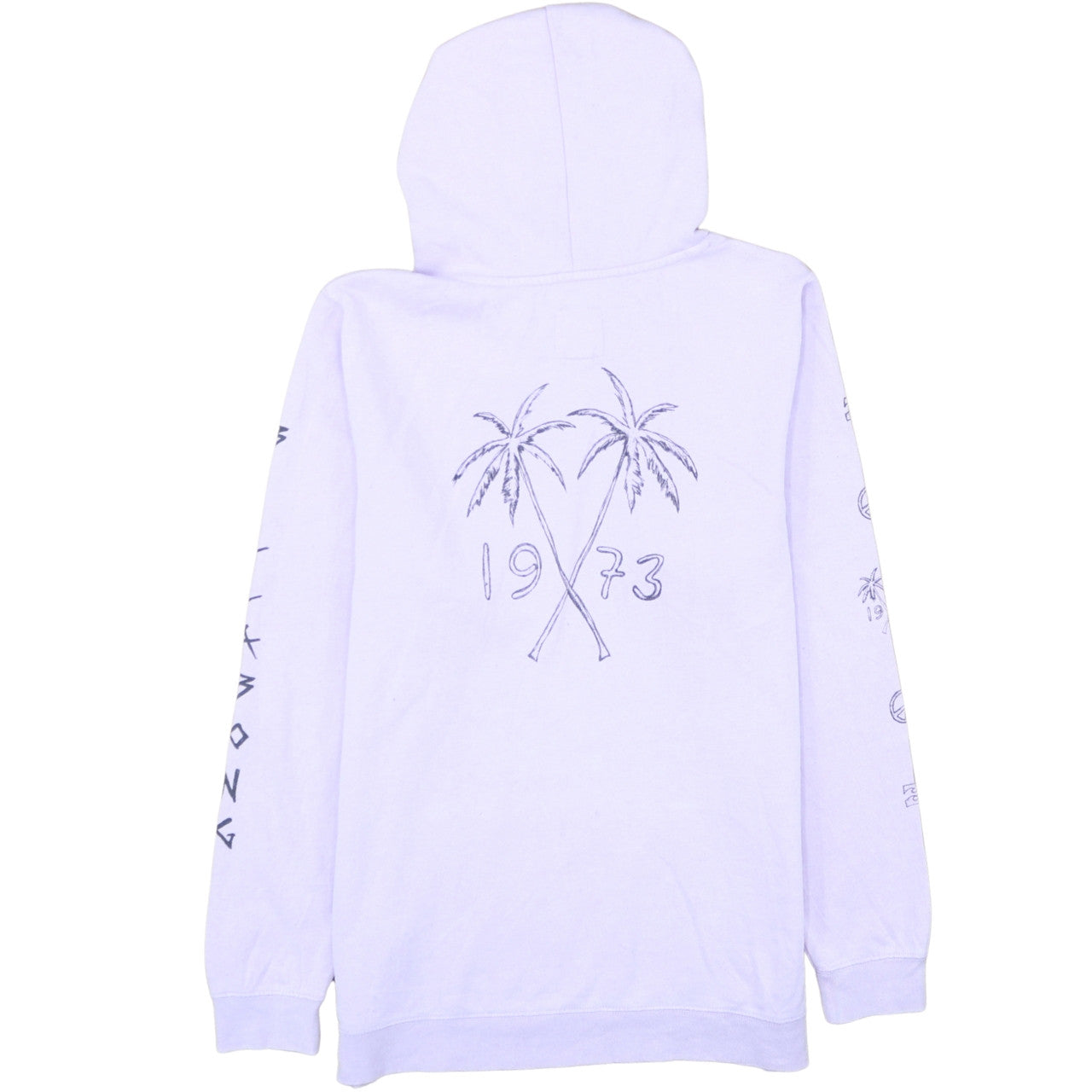 Billabong Women's Purple Hoodie Size 12 Pullover Graphic Print