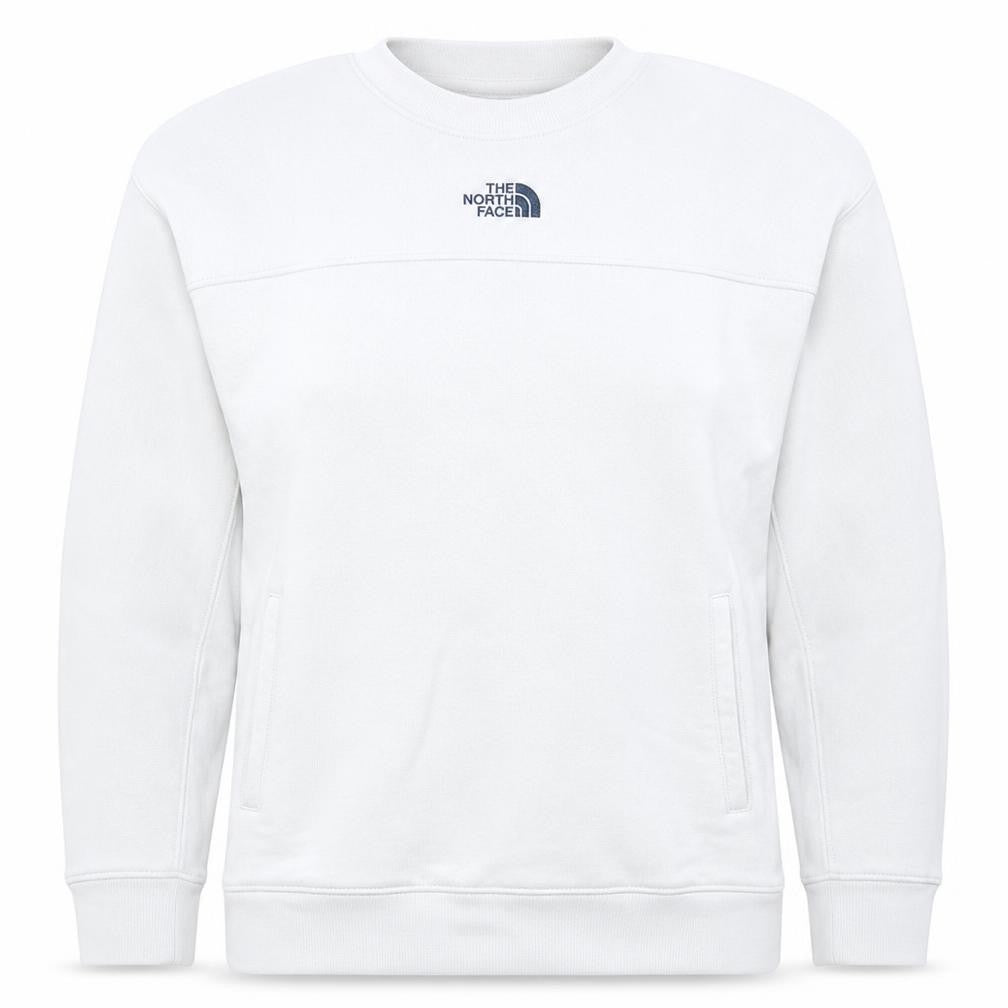 The North Face Womens White Fleece Pullover Sweatshirt M Regular Fit