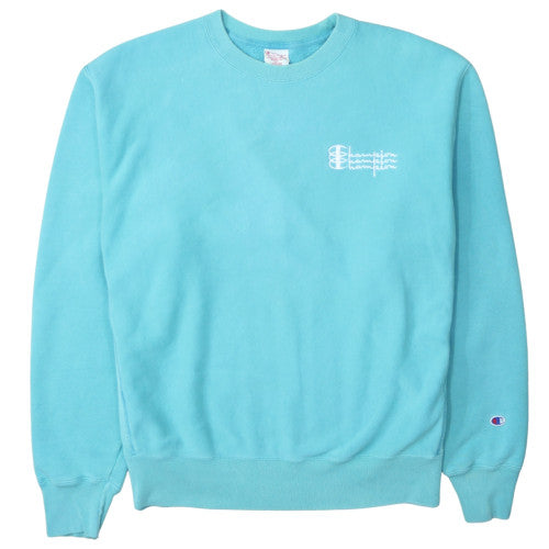 Champion Men's Blue Crew Neck Reverse Weave Sweatshirt Size L