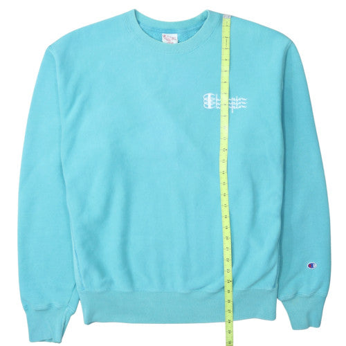 Champion Men's Blue Crew Neck Reverse Weave Sweatshirt Size L