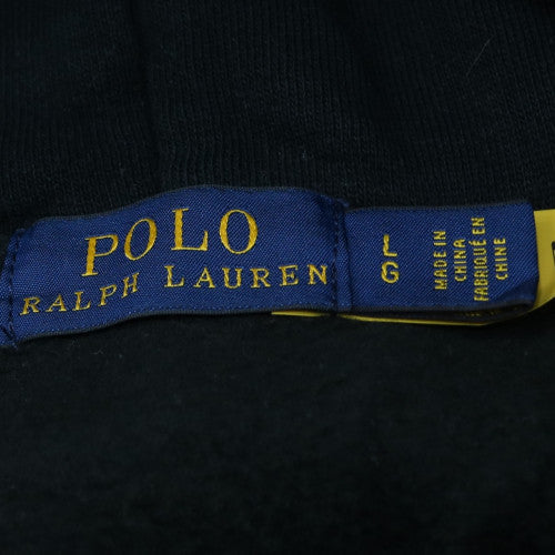 Polo Ralph Lauren Womens Black L Pullover Hoodie Cotton Blend