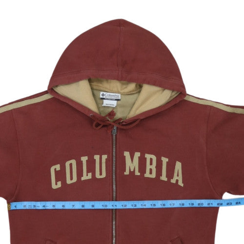 Columbia Men's Brown Full Zip Hoodie M Lined Fleece Sportswear