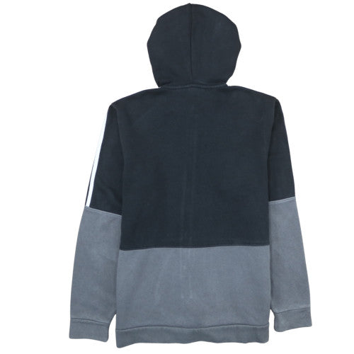 Adidas Mens Black Grey Full Zip Hoodie Size M Fleece Casual Hooded Sweatshirt