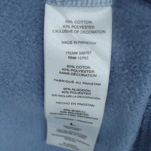 Champion Men's Blue Pullover Hoodie L Fleece Logo Sportswear