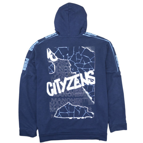 Puma Men Blue 2XL Pullover Hoodie Manchester City Graphic