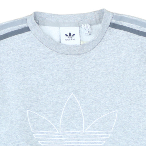 Adidas Men's Grey Crew Neck Pullover Sweatshirt Size M