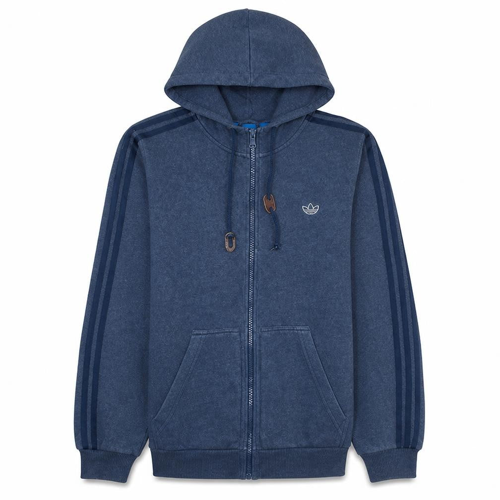 Adidas Men's Blue Full Zip Hoodie Medium Sports Fleece