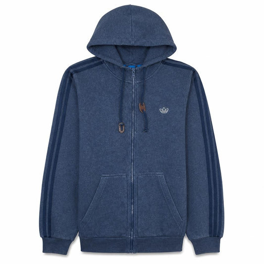 Adidas Men's Blue Full Zip Hoodie Medium Sports Fleece