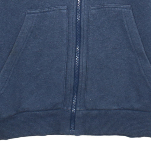 Adidas Men's Blue Full Zip Hoodie Medium Sports Fleece