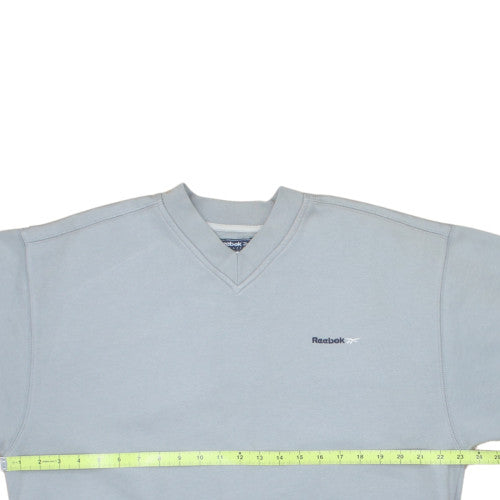 Reebok Mens Grey V-Neck Pullover Sweatshirt Size M