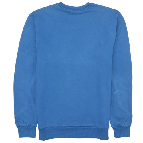 Adidas Boys Blue Crew Neck Pullover Sweatshirt Size M Classic Logo
