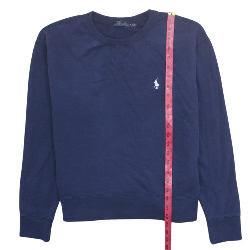 Polo Ralph Lauren Women's Navy Blue Cotton Pullover Sweatshirt M