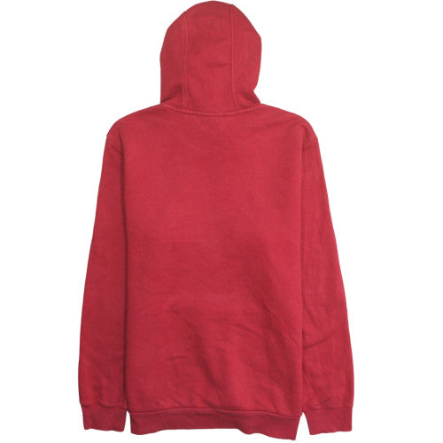 Adidas Mens Red Pullover Hoodie L Fleece Sweatshirt Classic Style