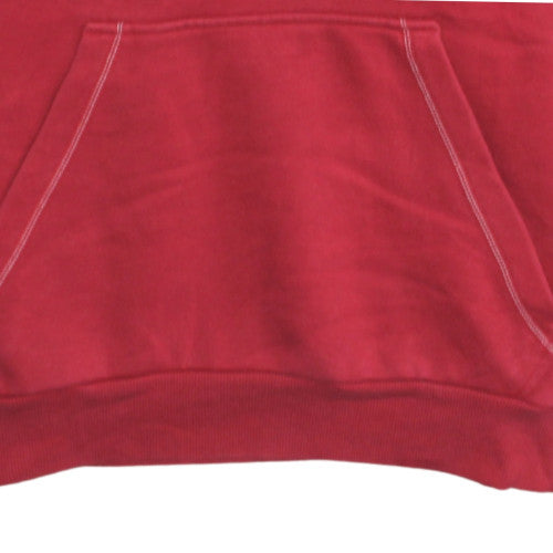 Adidas Mens Red Pullover Hoodie L Fleece Sweatshirt Classic Style