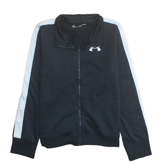 Under Armour Boys Black Full Zip Sweatshirt Size 158 Sports Top