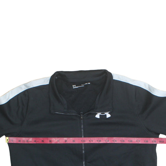 Under Armour Boys Black Full Zip Sweatshirt Size 158 Sports Top