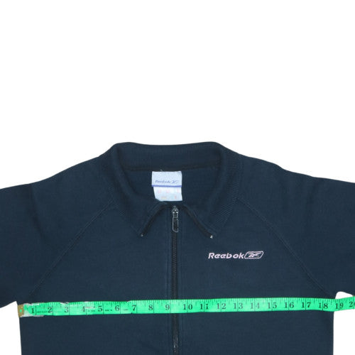 Reebok Women Navy Full Zip Sweatshirt Size M Classic Sportswear