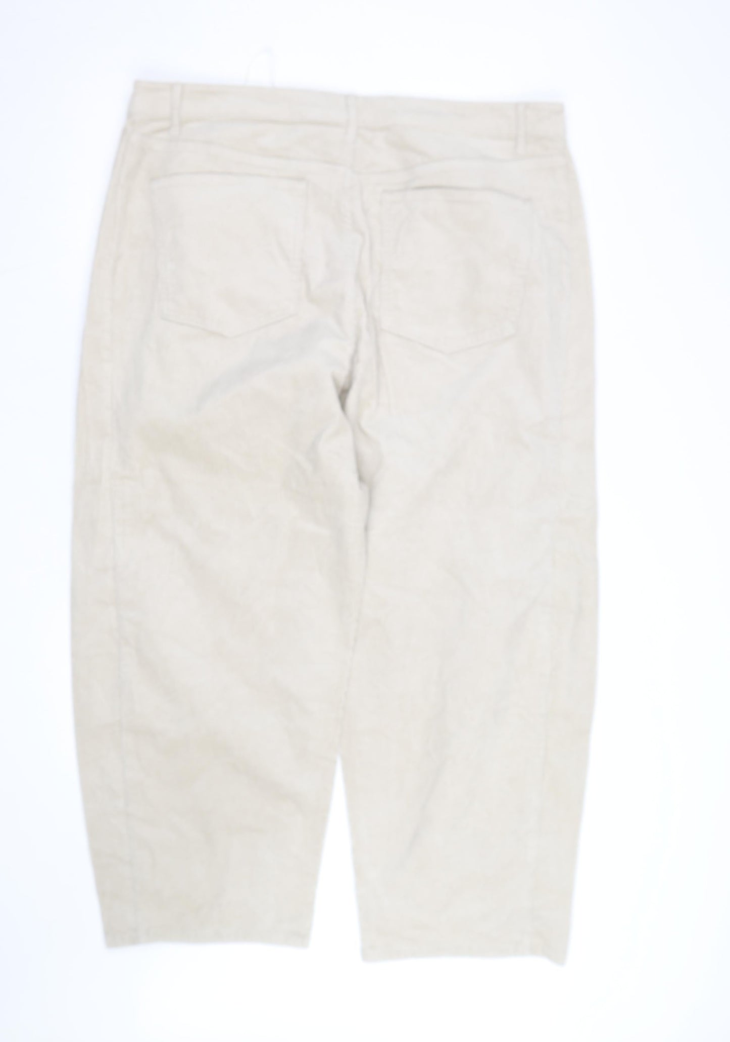 Marks and Spencer Womens Beige Corduroy Cargo Trousers Size 20 Regular