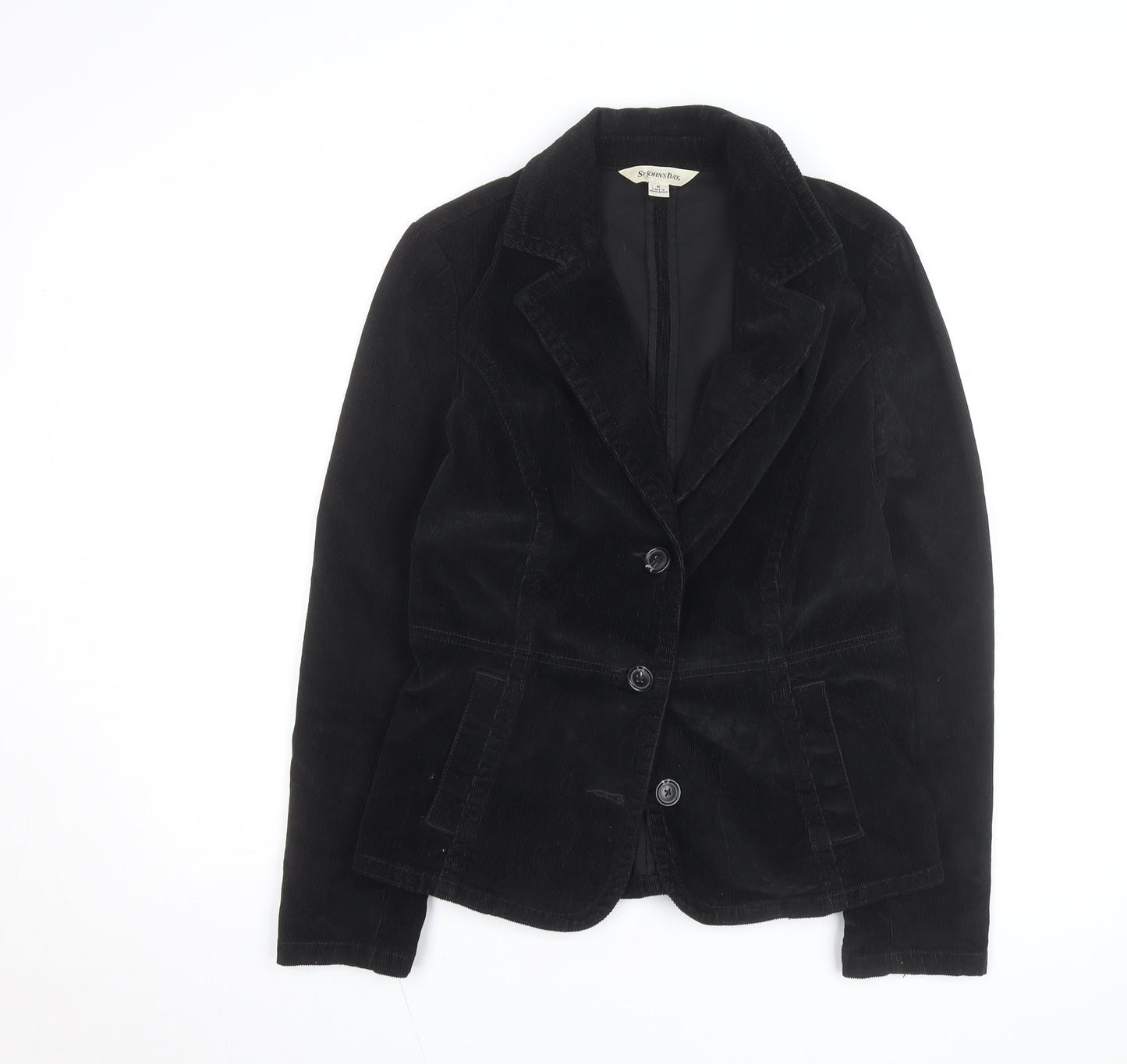 St John's Bay Men's Black Corduroy Blazer Jacket Size M