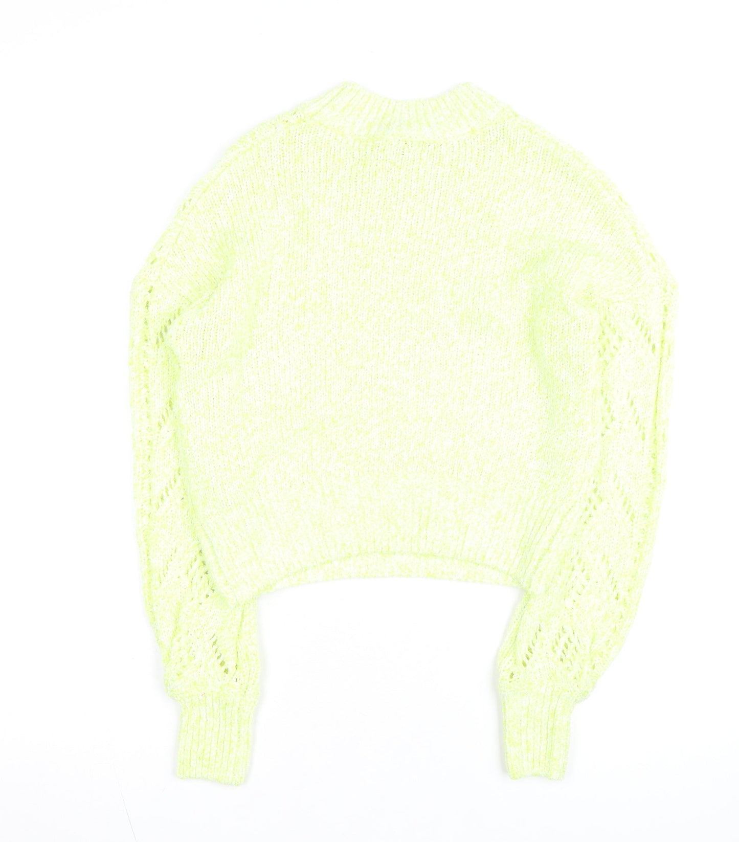 River Island Women’s Yellow Open-Knit Pullover Jumper Size S