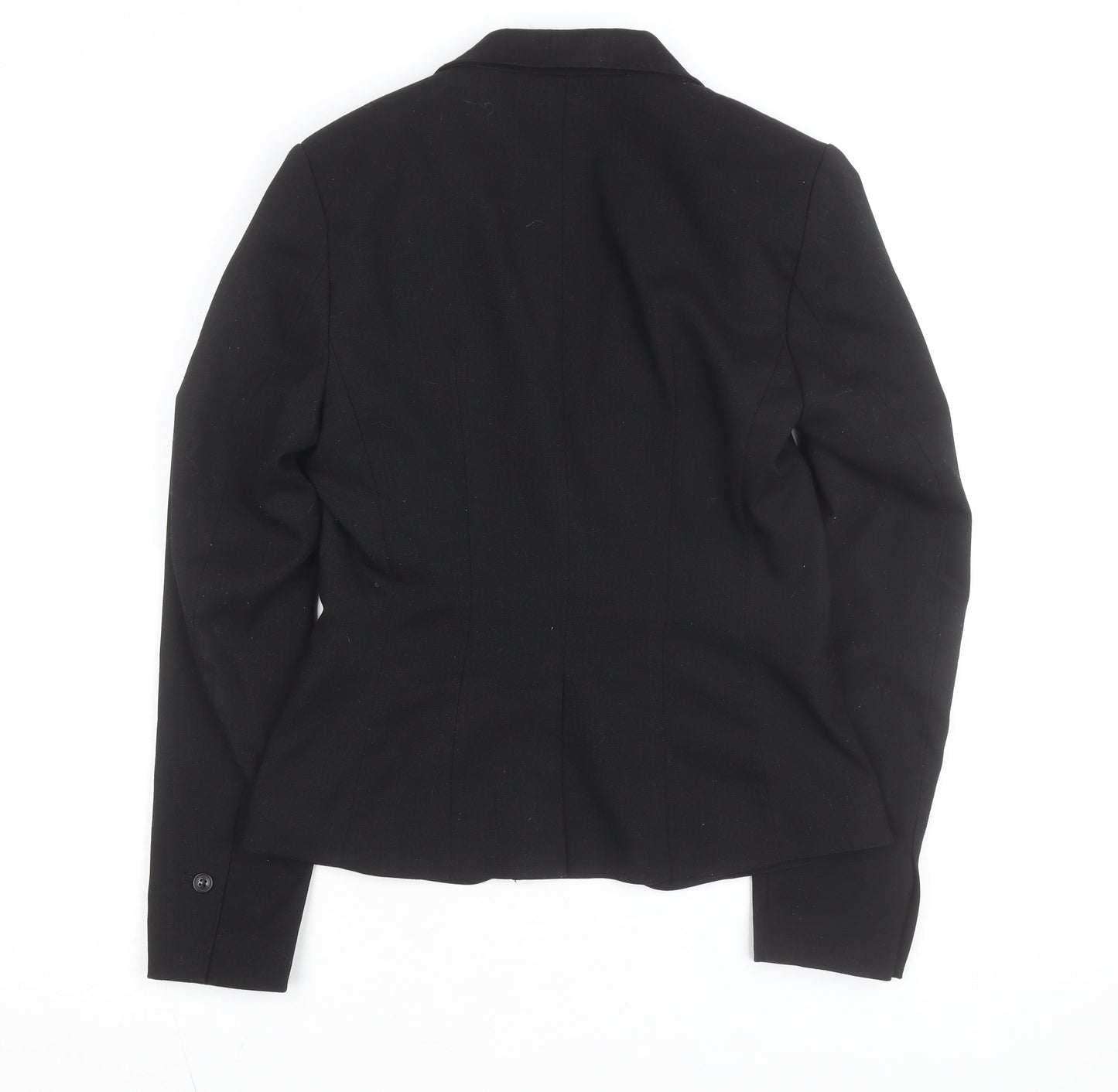 H&M Women Black Slim Fit Lined Blazer Size 6