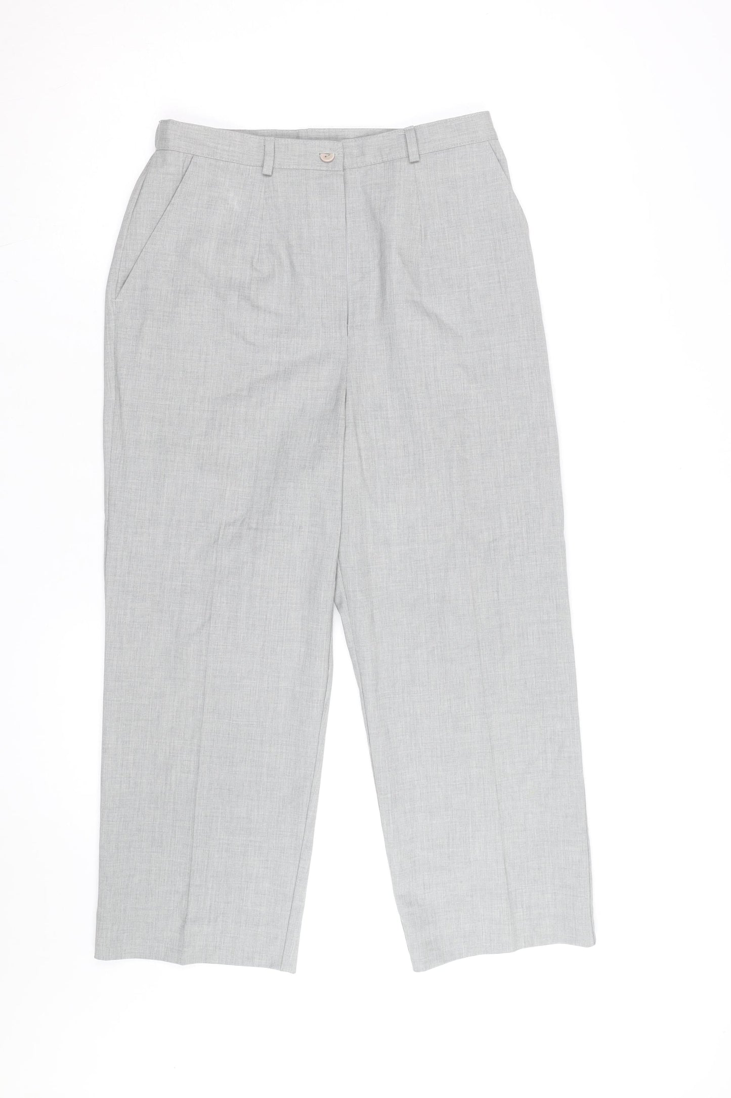 Country Collection Women's Grey Straight Leg Dress Pants Size 12 Regular