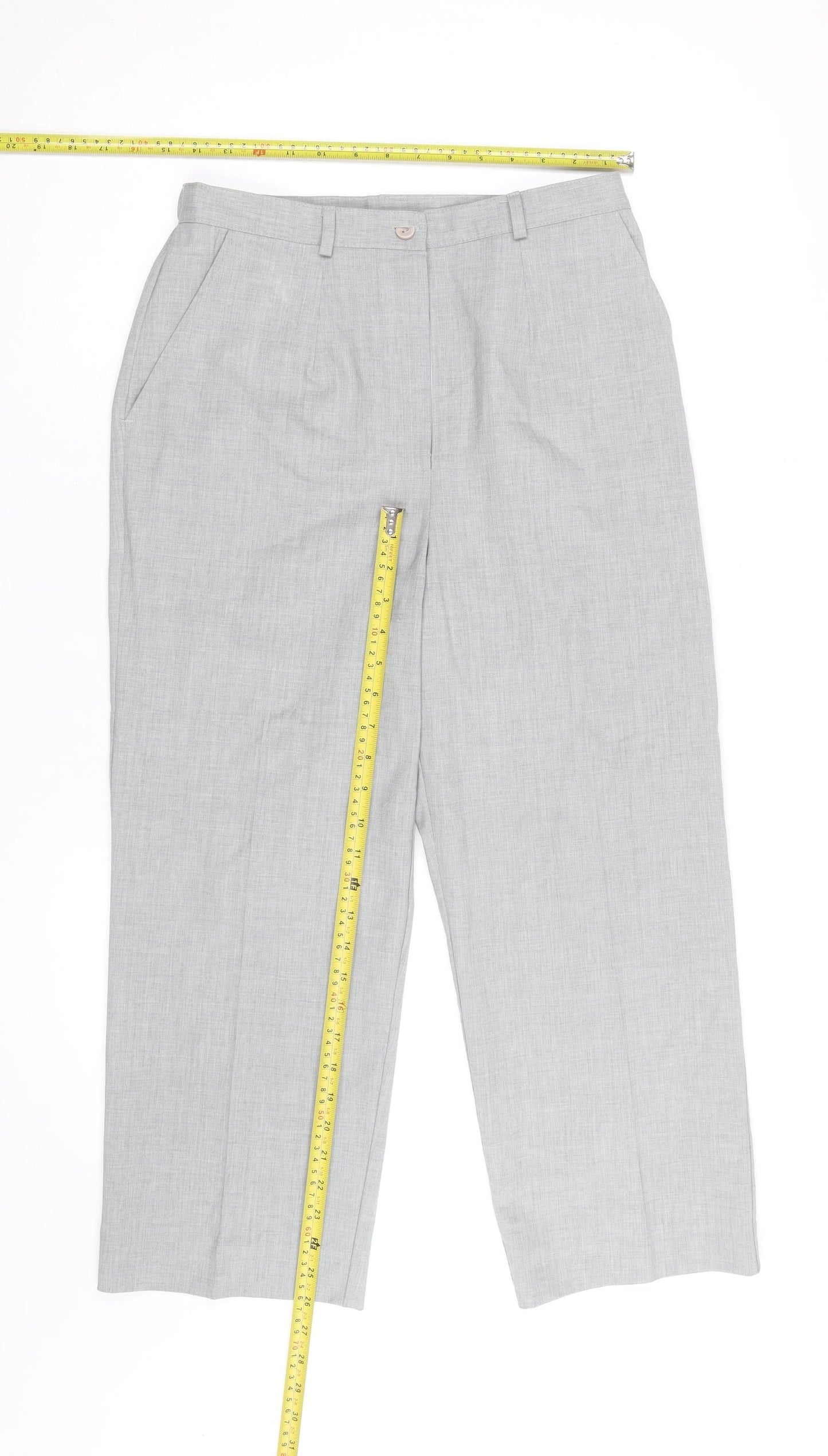 Country Collection Women's Grey Straight Leg Dress Pants Size 12 Regular