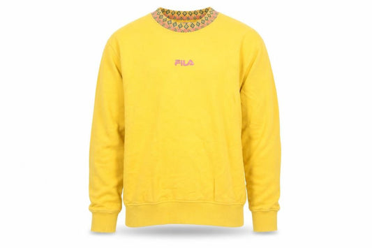 Fila Men's Yellow Retro Pullover Sweatshirt Small