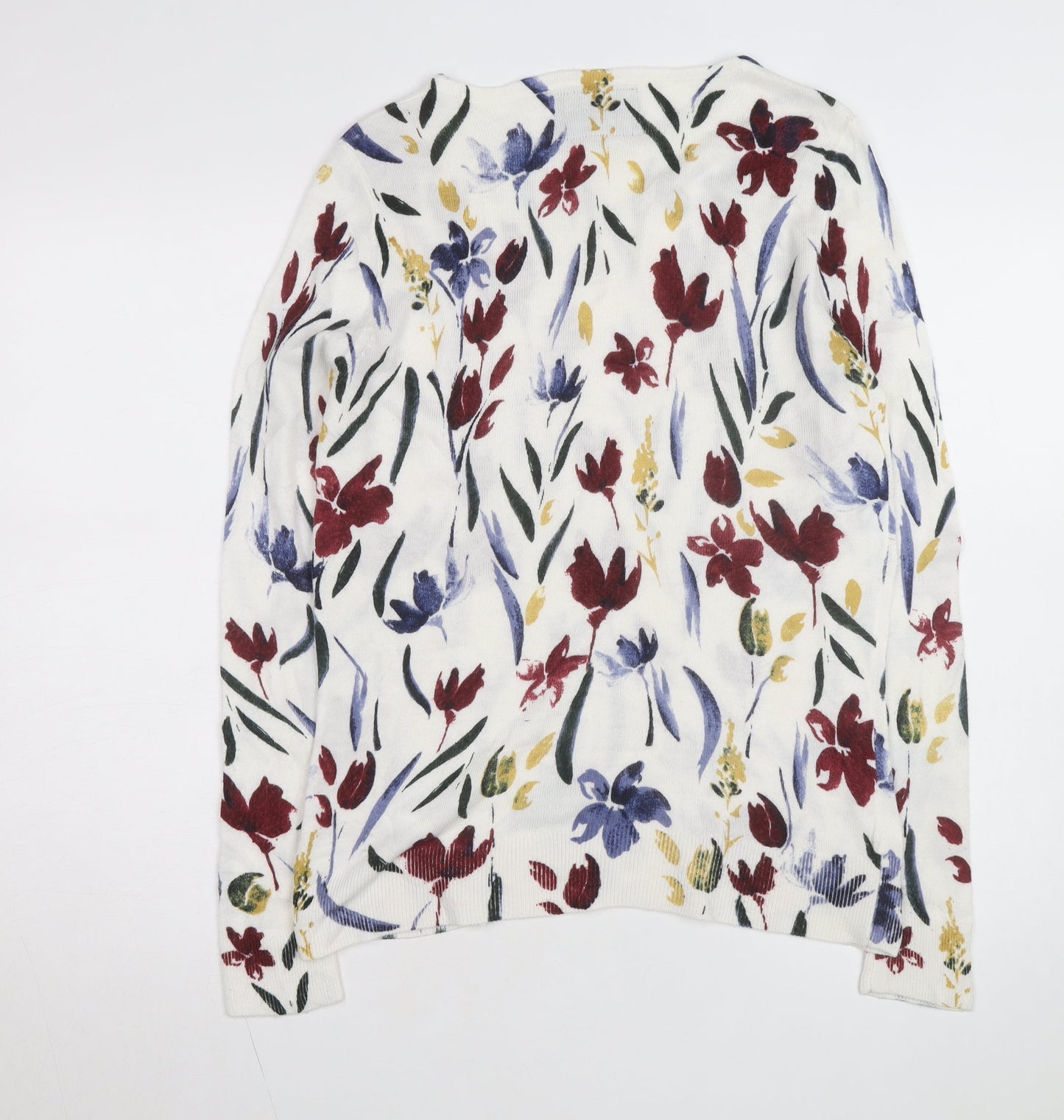Maine New England Womens Multicoloured Floral Cotton Jumper Size 10