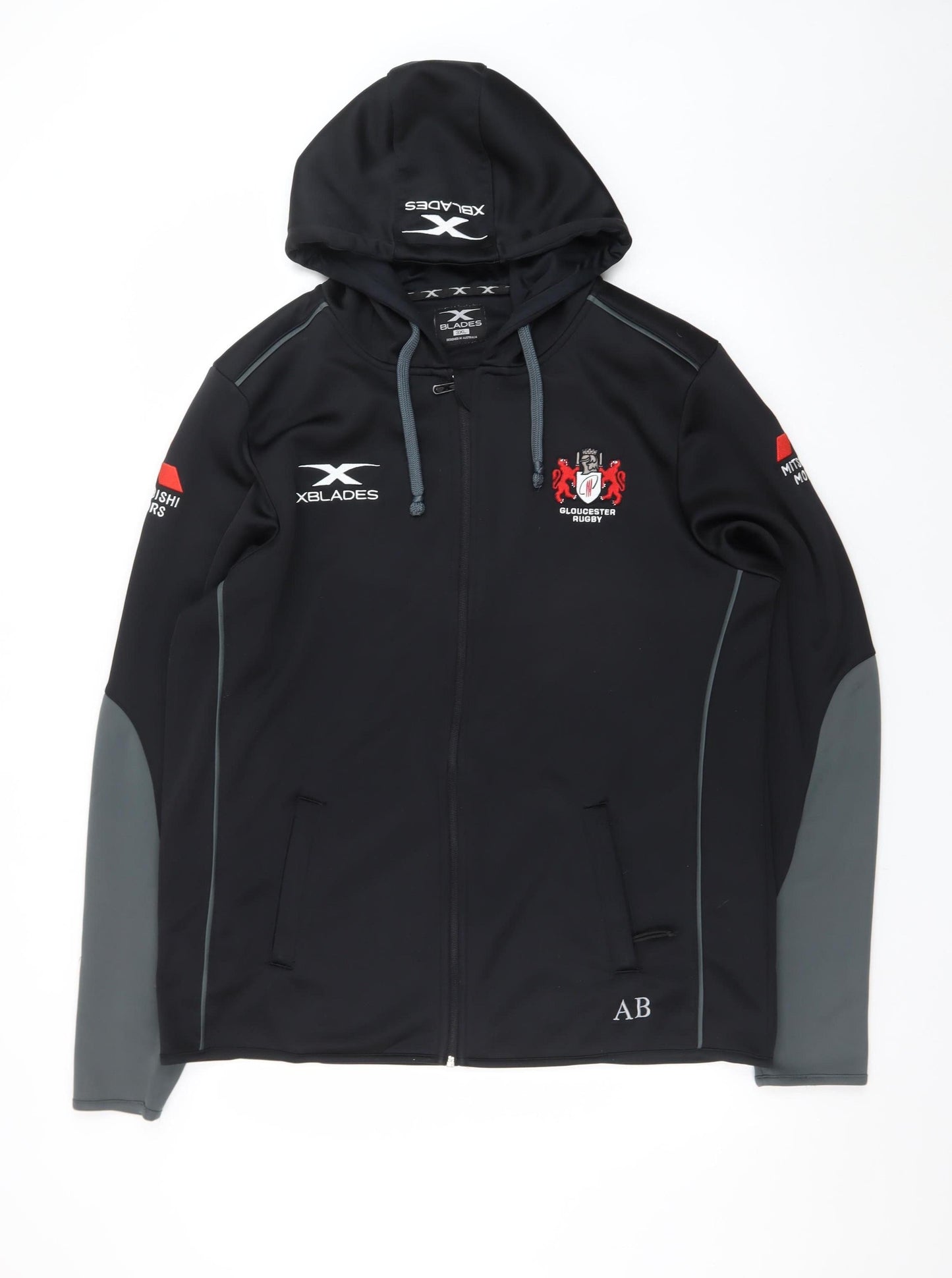XBlades Men’s Black Gloucester Rugby 3XL Full Zip Hoodie