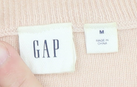 GAP Women’s Pink Ruffle Crew Neck Merino Wool Blend Jumper Size M