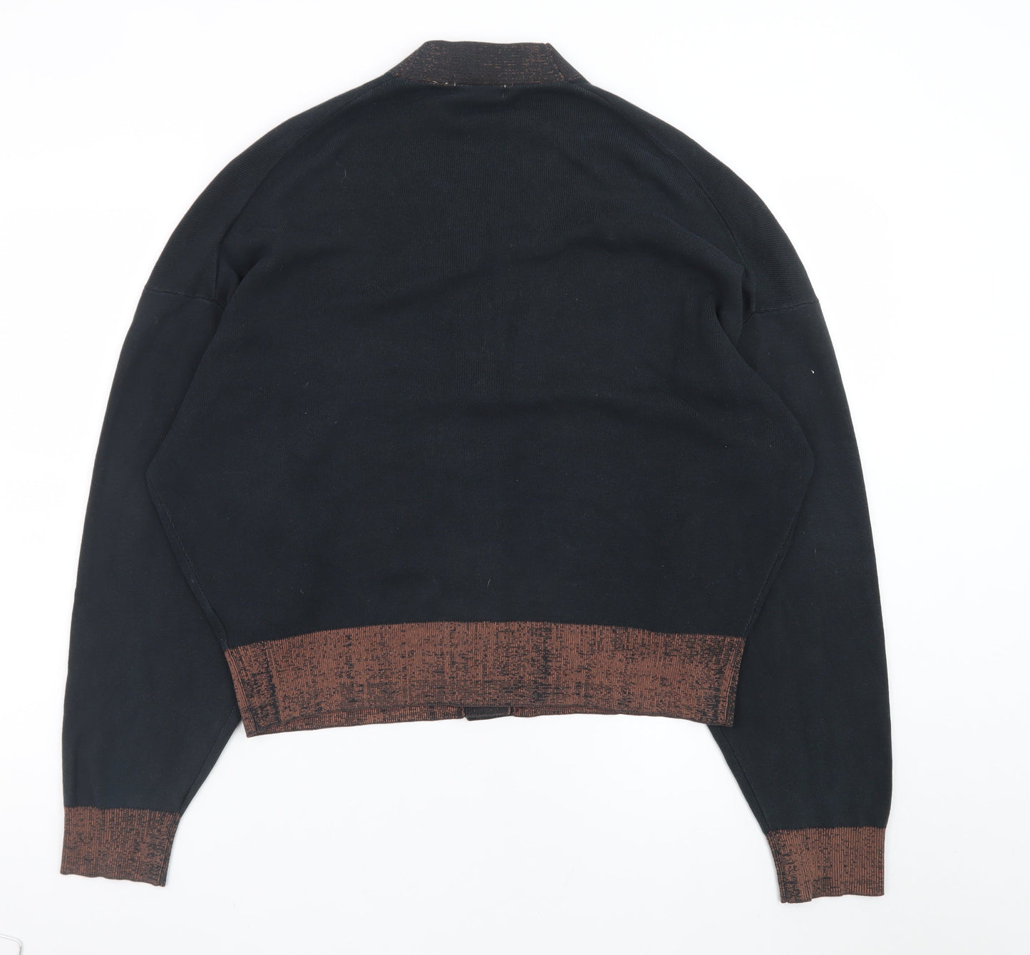Uniqlo Women's Black Cotton V-Neck Cardigan XL