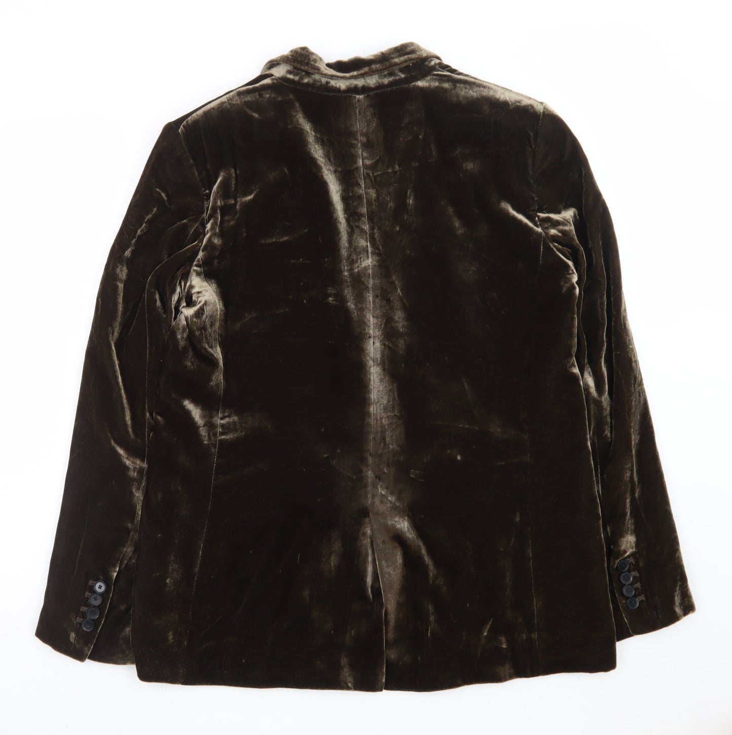 Zara Women Brown Velvet Single-Breasted Blazer Size M