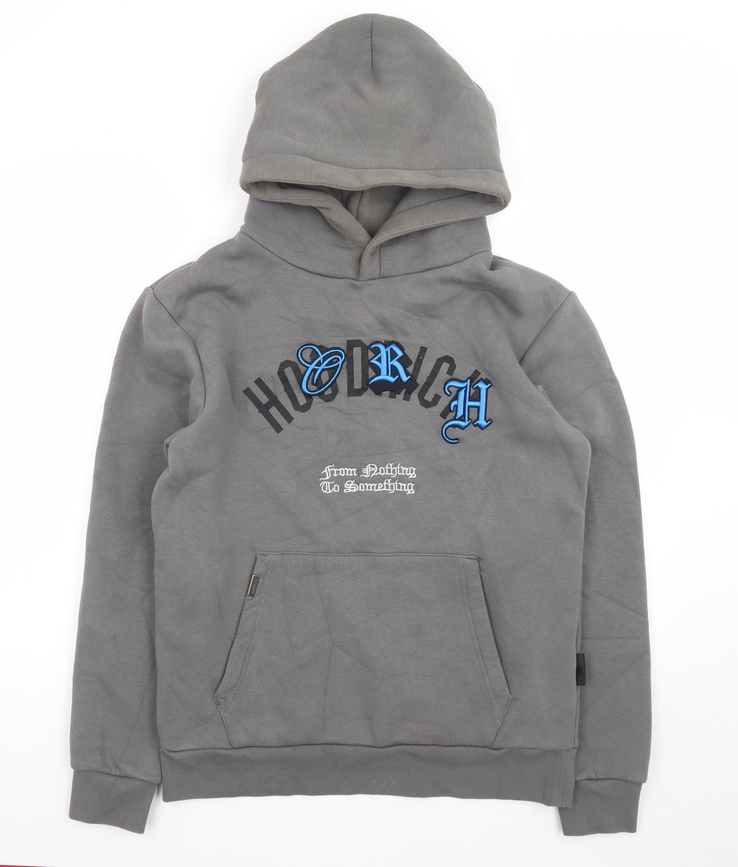 Hoodrich Men's Grey Pullover Hoodie M Graphic Streetwear