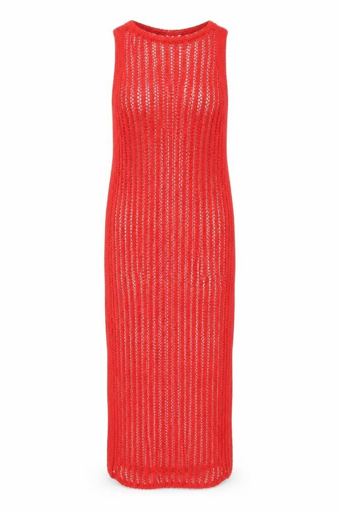 Marks & Spencer Women’s Red Knit Sleeveless Long Slip Dress XS