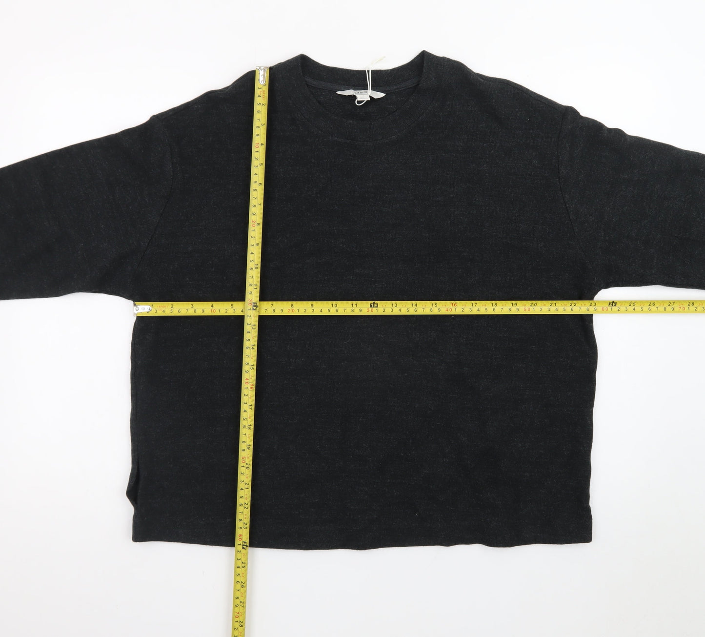 Marks and Spencer Women’s Black Wool Blend Crew Neck Jumper Size 14