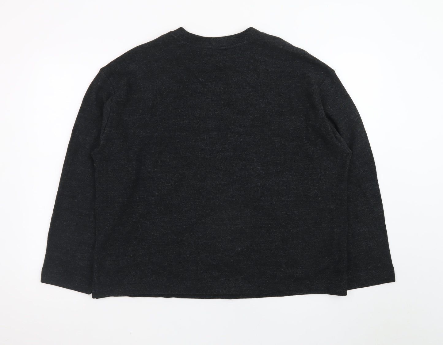 Marks and Spencer Women’s Black Wool Blend Crew Neck Jumper Size 14