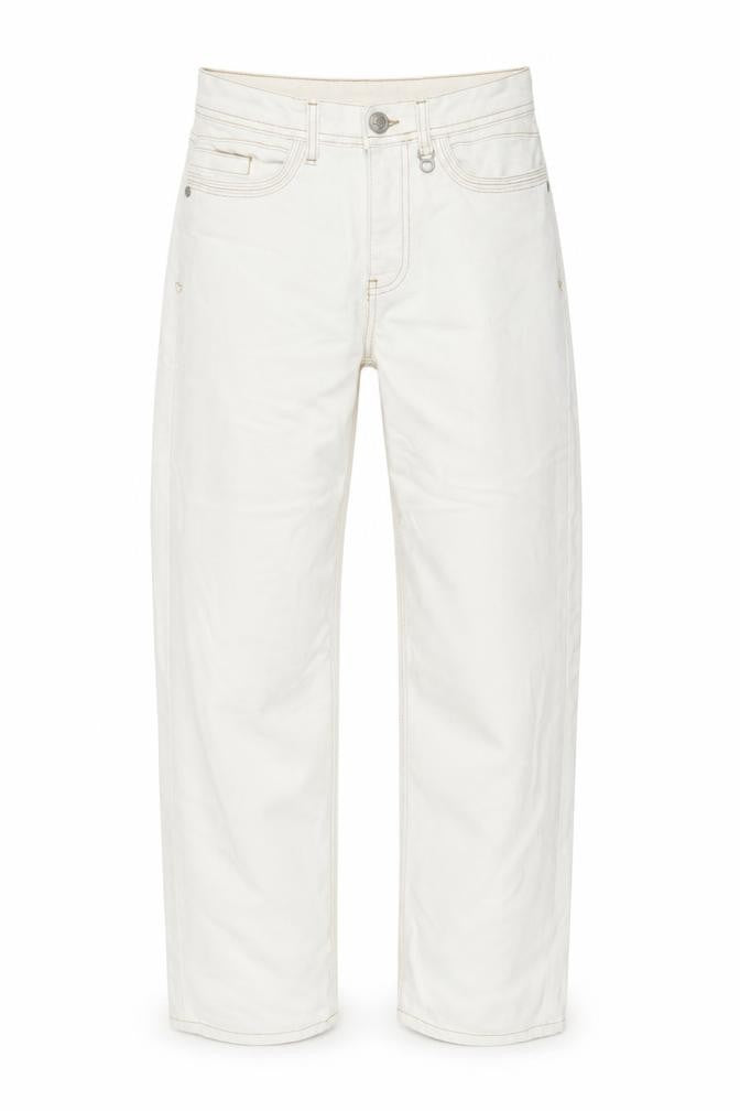 MOS MOSH Women's Ivory Straight Jeans Size 25 High Rise Slim Fit