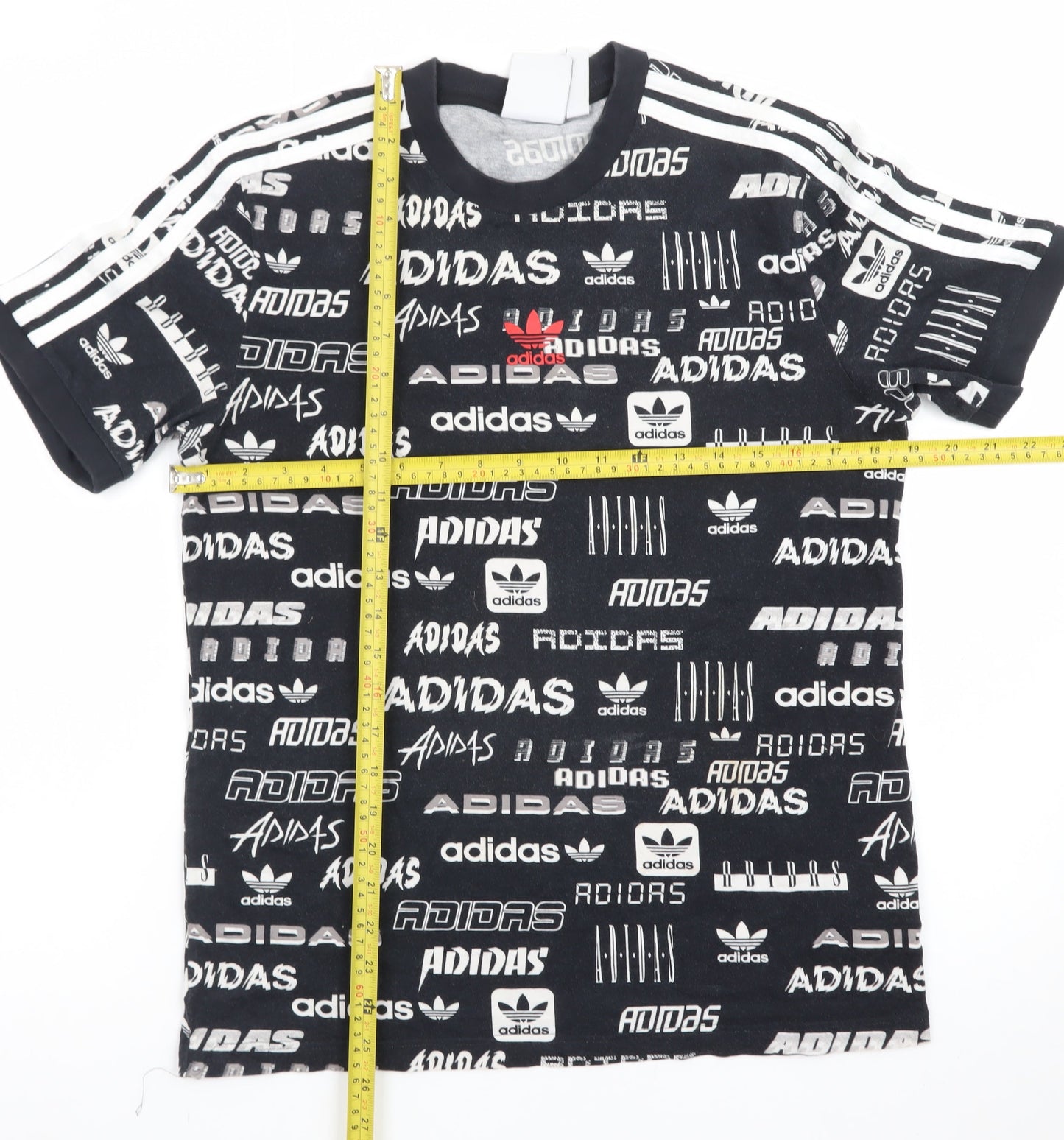 Adidas Men's Black Graphic Print Crew Neck Short Sleeve T-Shirt XS