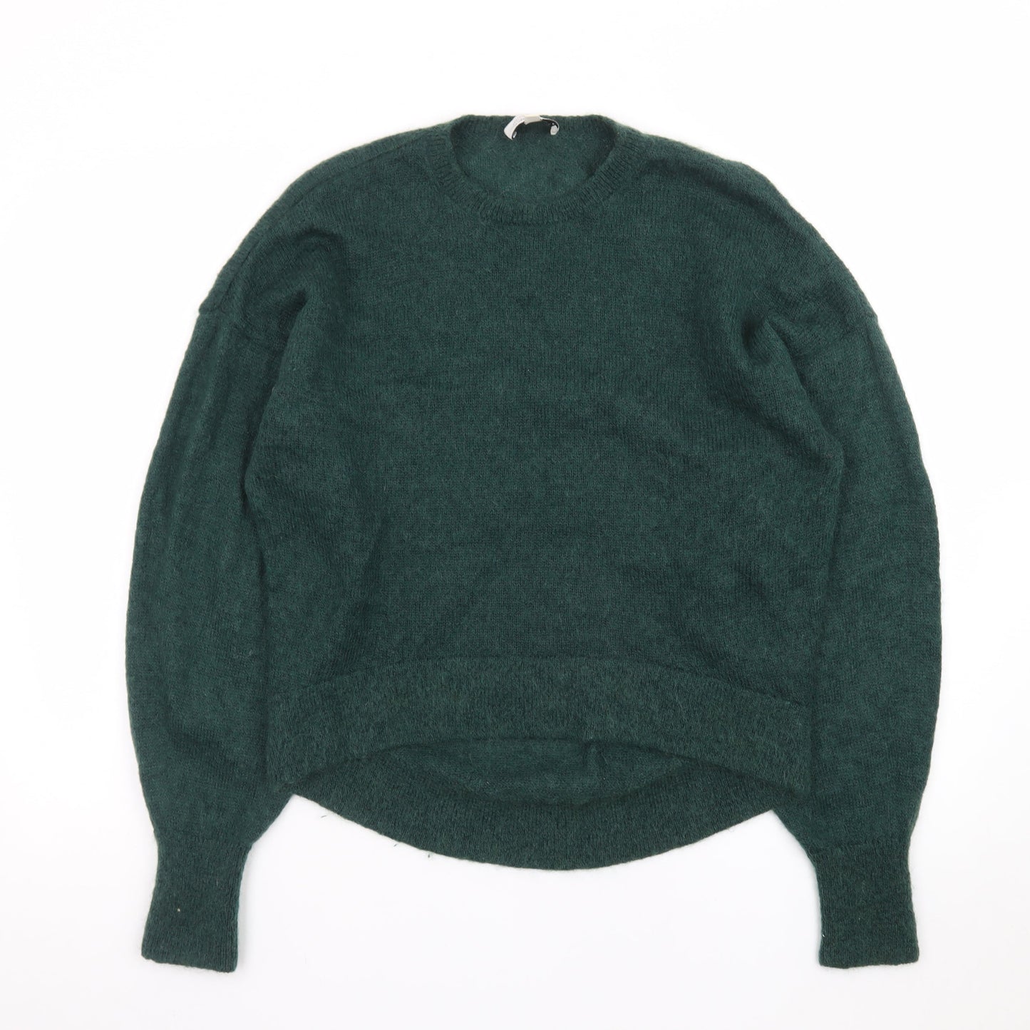 & Other Stories Women's Green Mohair Wool Blend Pullover Jumper Size S