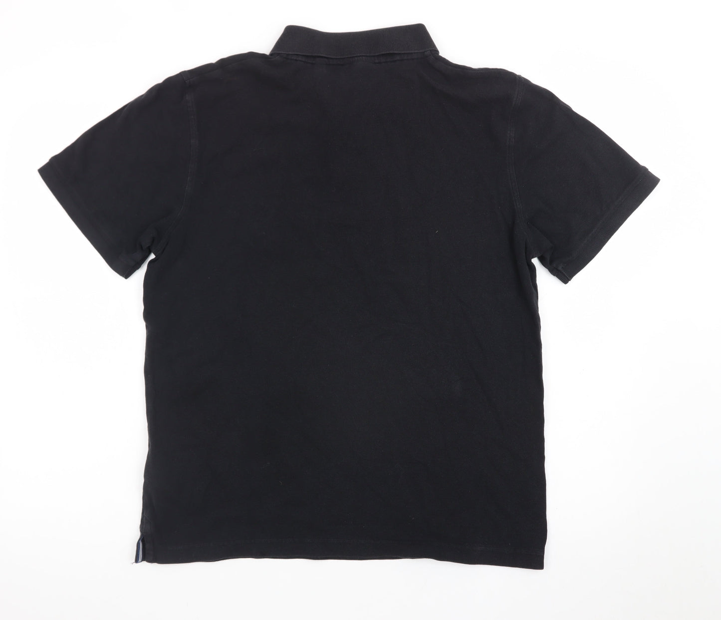 GANT Men's Black Cotton Polo Shirt Size L Short Sleeve Classic Fit