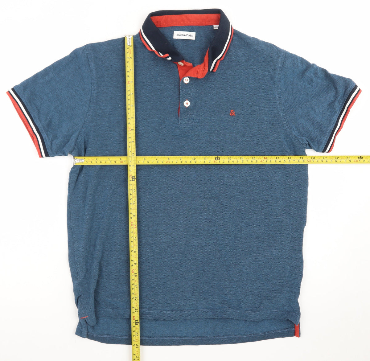 Jack & Jones Men’s Blue Cotton Polo Shirt XL Classic Fit