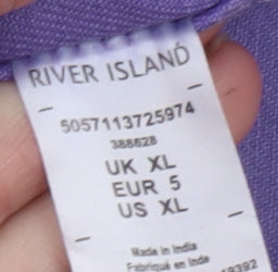 River Island Men’s Purple Cotton Twill Overshirt Jacket XL