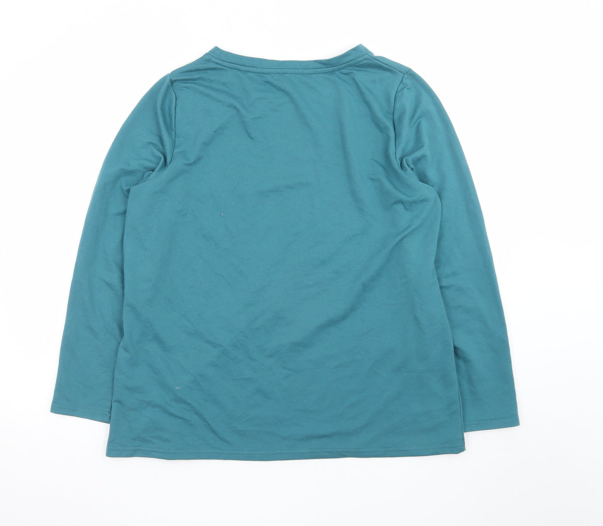 Bonmarché Women's Green Floral Embroidered Long Sleeve T-Shirt Size 16