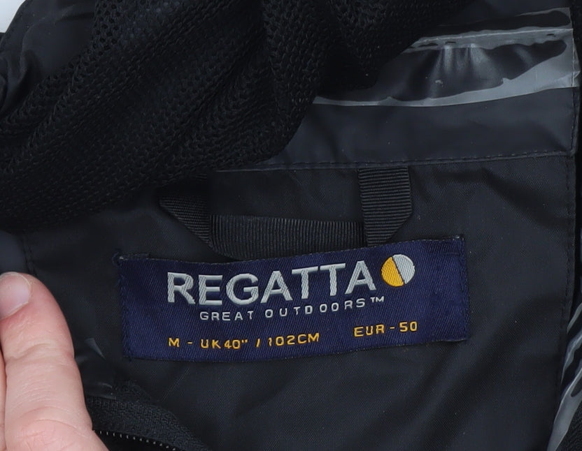 Regatta Men's Black M Waterproof Hooded Rain Jacket